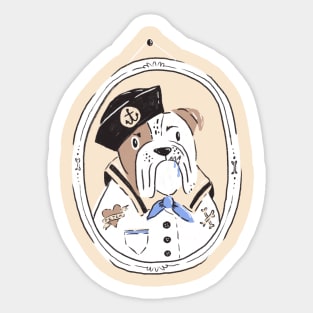 Sailor Bull Dog Sticker